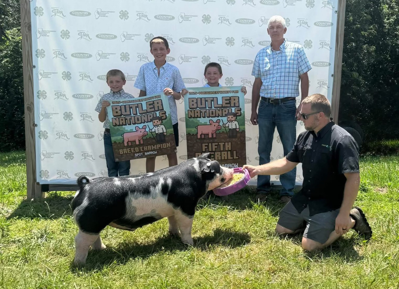 Grand Champion Spot Barrow & 5th Overall – Montgomery County; Reserve Spot Barrow – Decatur County