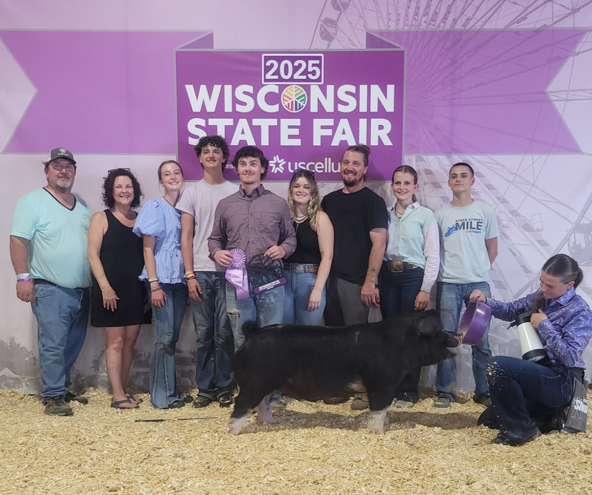 Reserve Champion Poland barrow — Wisconsin State Fair 2025 — Shown by Joe Collins