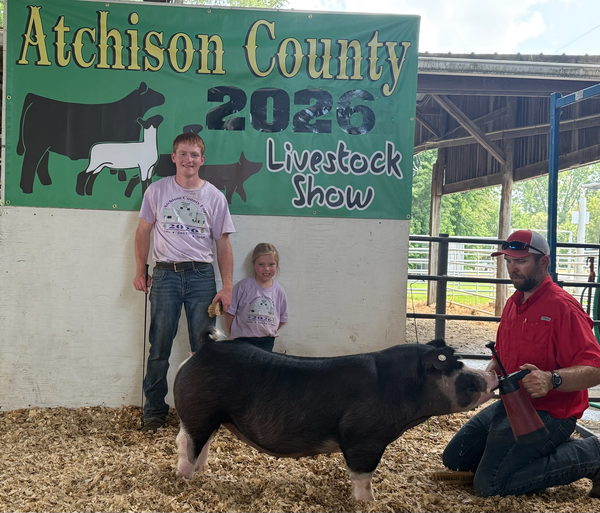 Champion Poland gilt — 2026 Atchison Co. and Clinton Co Fair, Missouri — Shown by Rory Lambertsen